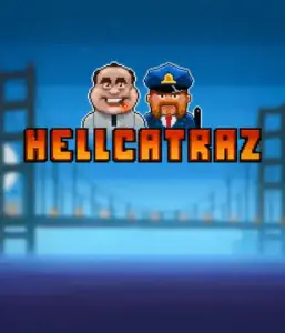 Explore the action-packed world of Hellcatraz slot by Relax Gaming, showcasing a quirky prisoner and a guard with the infamous Alcatraz prison and San Francisco skyline in the background. This graphic captures the light-hearted escapade of an escape-themed game, ideal for those who enjoy playful themes, delivering a nostalgic escape. 