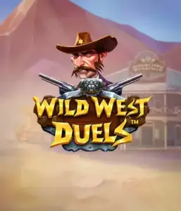  Step into the rugged world of "Wild West Duels" by Pragmatic Play, featuring a hardened gunslinger ready for a showdown. The image shows a stern cowboy with crossed pistols, set against a dusty Western town. His focused expression and elaborate attire embody the spirit of the Old West. The game's title is clearly displayed in an ornate font, enhancing the action-packed theme. 